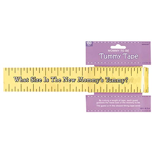 Amscan Baby Shower Tummy Measure Game-1 Piece, Vinyl, Yellow