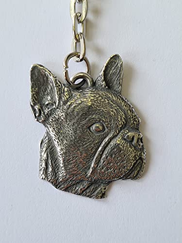 Pewter French Bulldog Dog Keyring