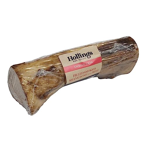 Hollings Filled Shank Bone Dog Chew, Delicious, Air Dried Long Lasting Bone for Adult Dogs, Made with 100% Natural Ingredients