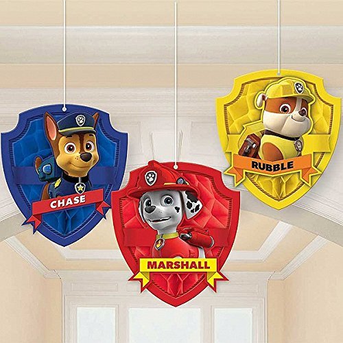 Paw Patrol Honeycomb Decorations /3