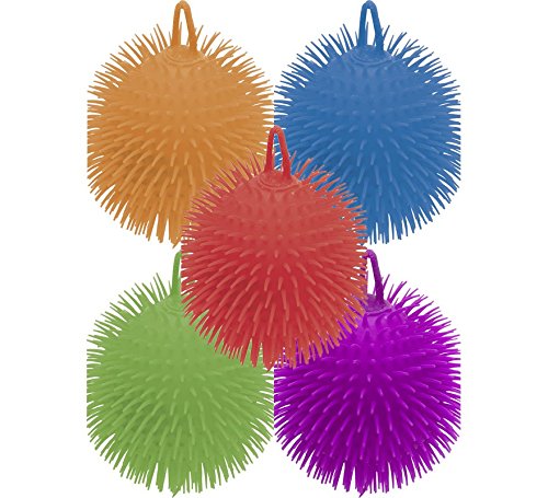 6x Puffer Ball, 22cm / 9in with Light Up, Assorted Colours