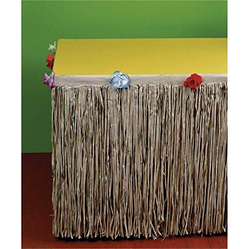 Amscan Hawaiian Party Tissue Paper Table Skirt-1pc, Brown, 200g