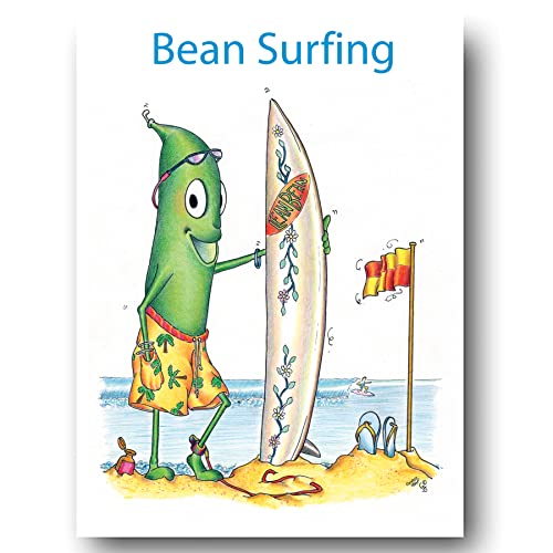 Compost Heap "Bean Surfing On Beach"  & Envelope