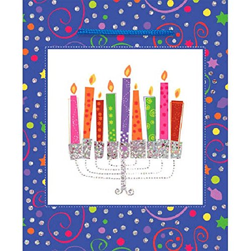 Amscan Playful Menorah Printed Bag, Medium