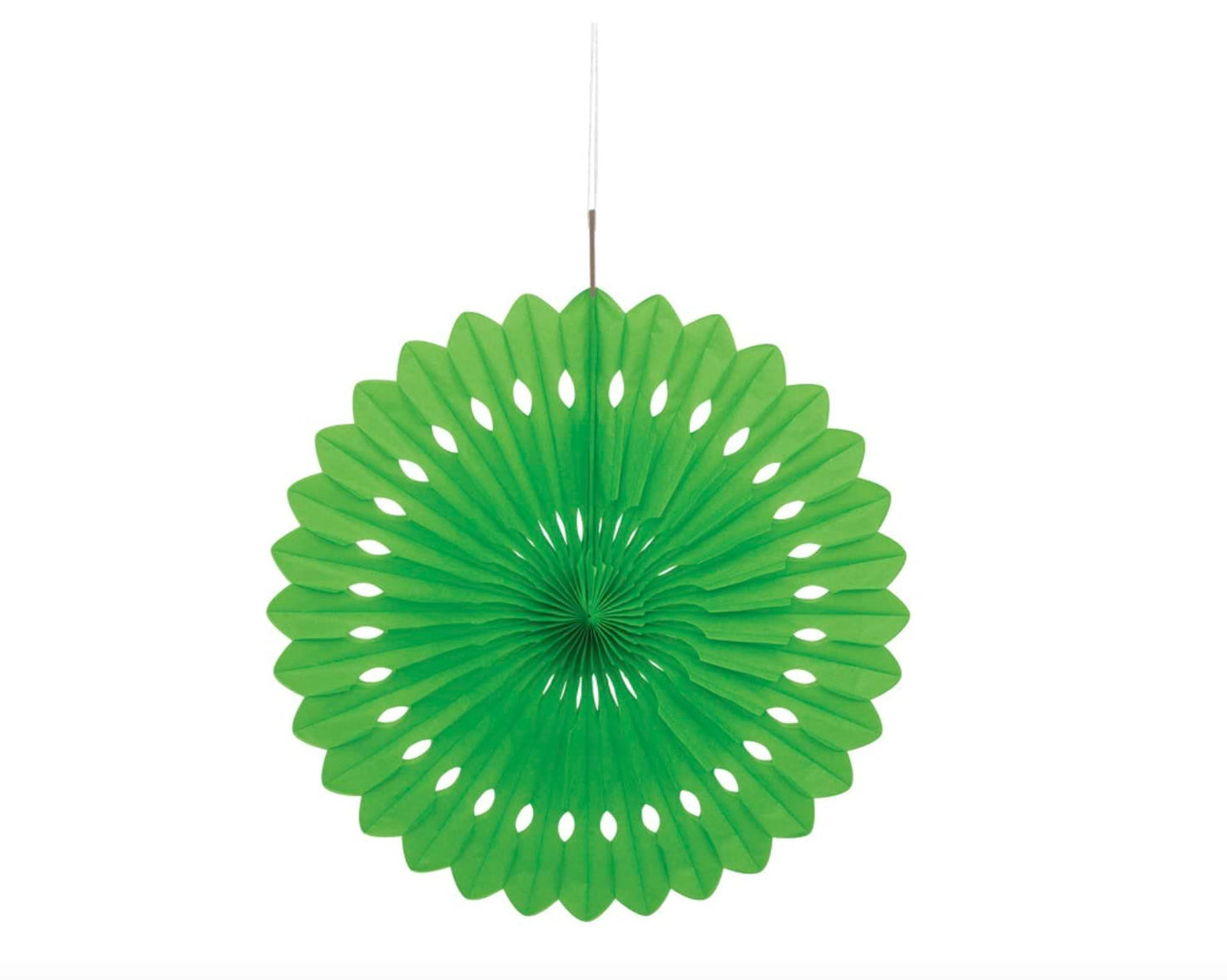 Unique Party - 40cm Lime Green Tissue Paper Fan Decoration