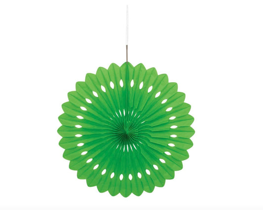 Unique Party - 40cm Lime Green Tissue Paper Fan Decoration