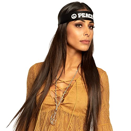 Boland Headband Peace, Black, Standard Size