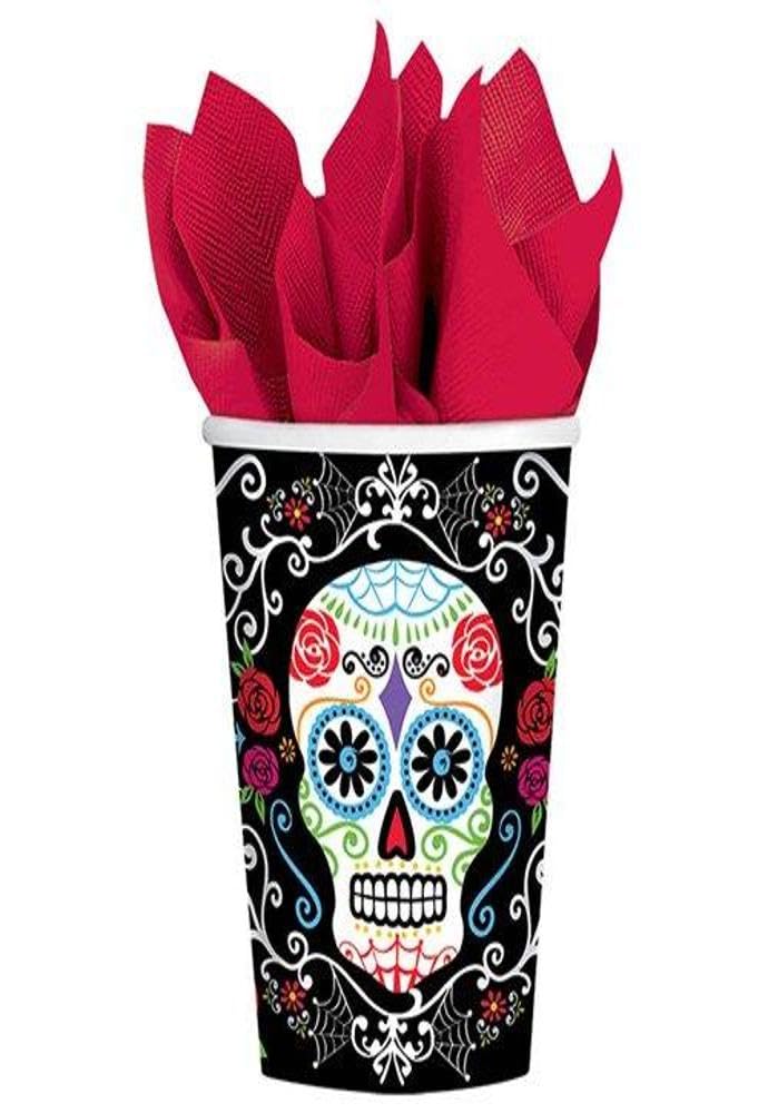 Day of the Dead Paper Cups 266ml /18