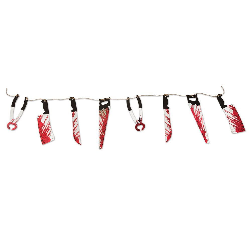 Bristol Novelty HI350 Bloody Weapon Garland, Multi-Colour, One Size