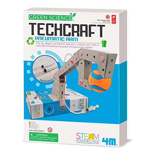 4M Green Science-Techcraft Pneumatic Arm, Mixed Colours