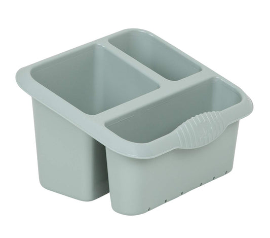 Wham Silver Sage High Grade Plastic Sink Tidy Cutlery Drainer Holder Caddy