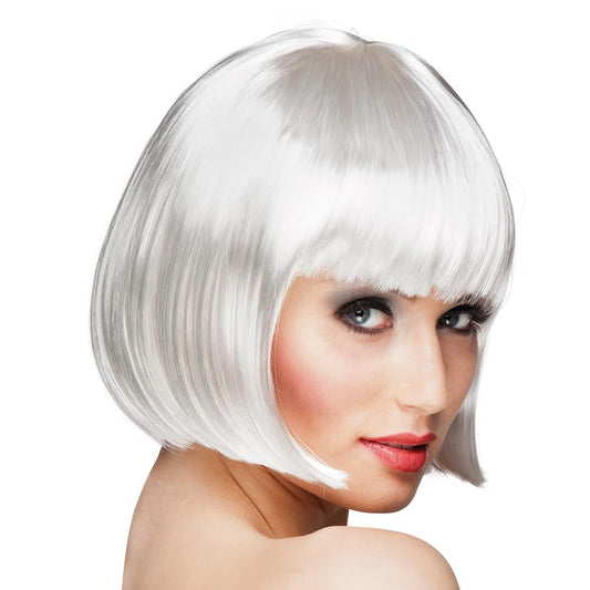 Boland Short White Cabaret Wig White