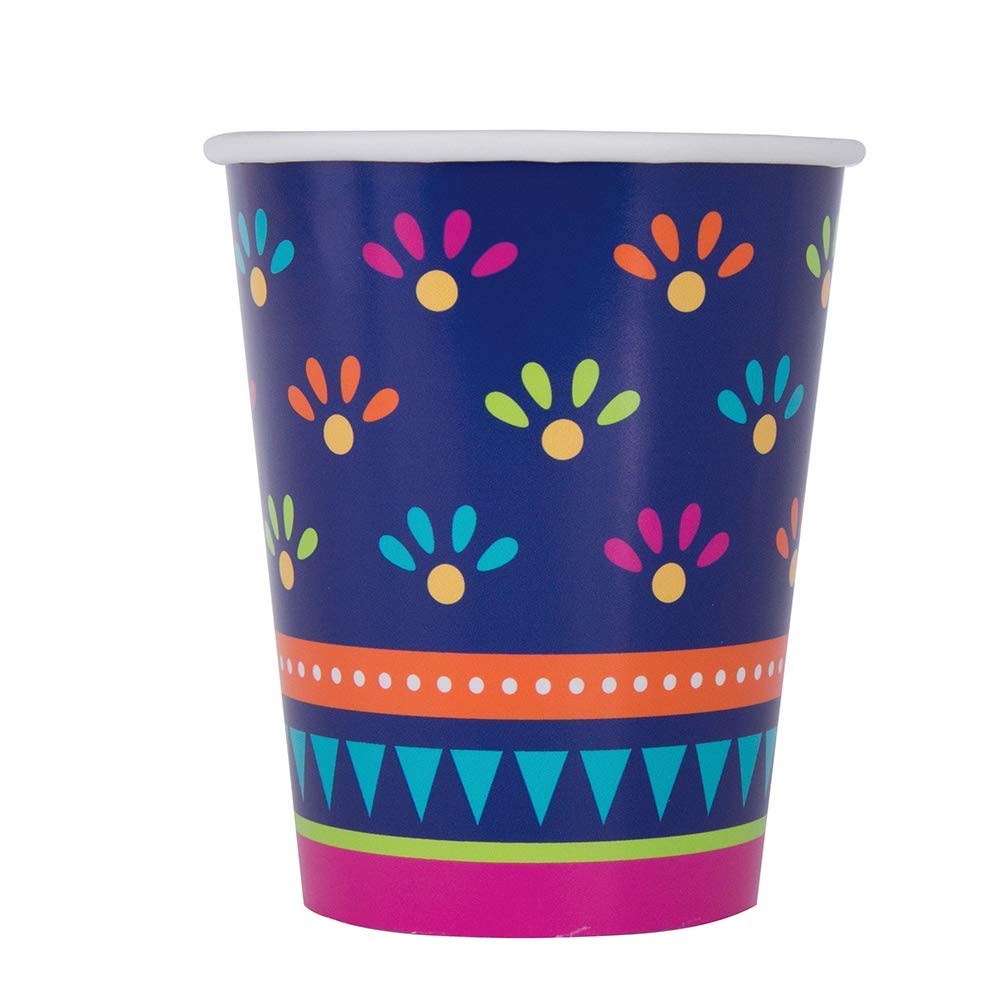 Unique Party - 9oz Boho Fiesta Paper Cups, Pack of 8