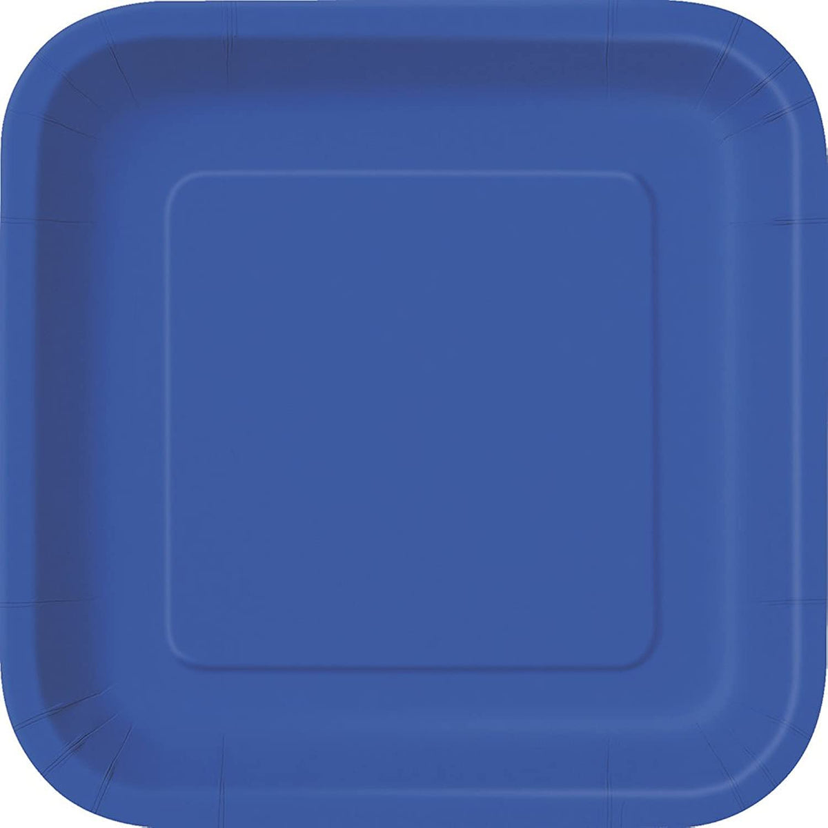 23cm Square Royal Blue Party Plates, Pack of 14