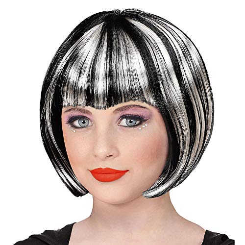 Widmann Black & White Halloween Wig