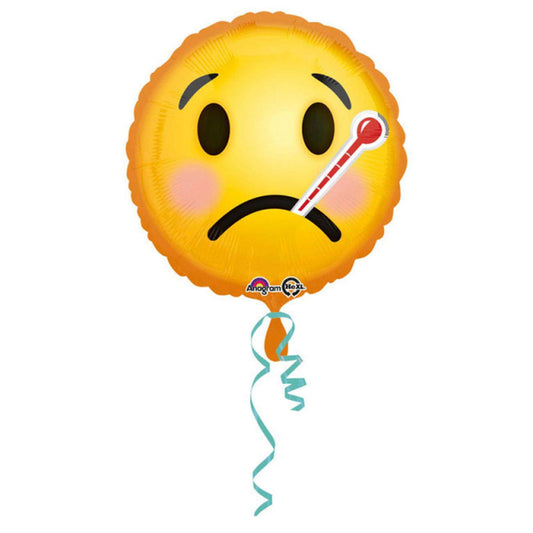 Get Well Soon Emoticon Standard Foil Balloons S40