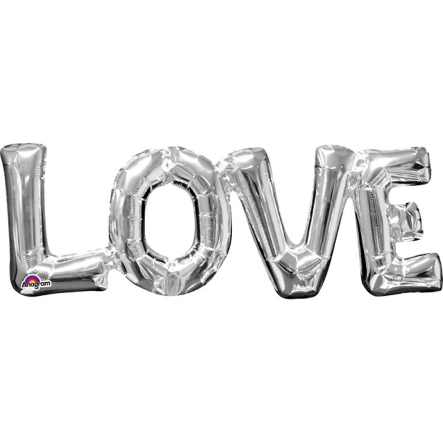 Amscan Phrase: 'Love' Silver