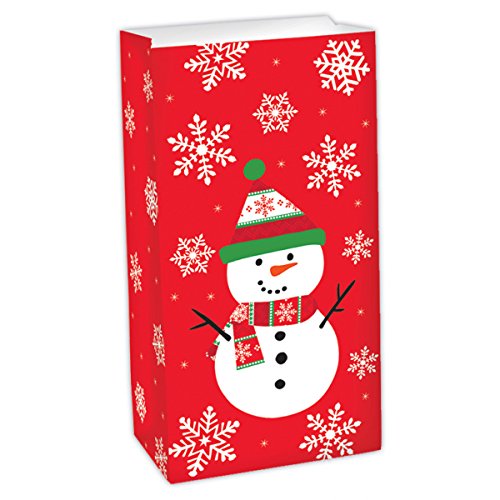 Amscan Holly Paper Treat Sack 25cm x 13cm x 7.5cm