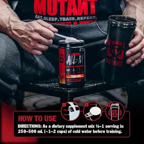 MUTANT Madness All-in | Full Dosed Pre-Workout Supplement | with Creatine Monohydrate | 504 G