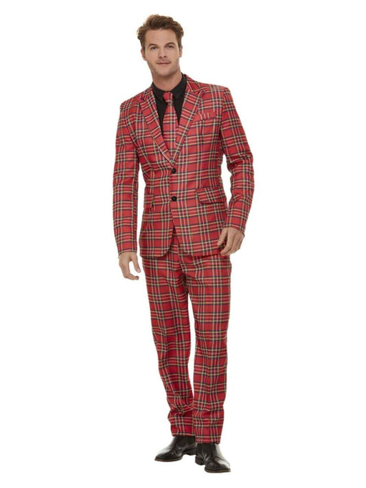 Smiffy's Tartan Suit, Red (M)