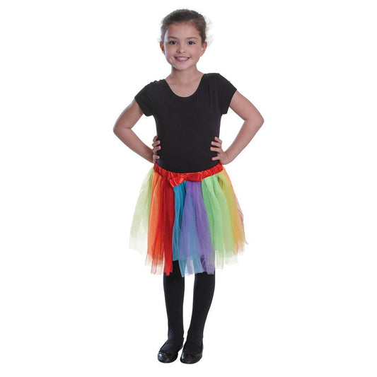 Bristol Novelty Rainbow Tutu Skirt | For Kids | Multicolor Childrens Fancy Dress Accessory, One Size