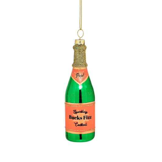 Sass & Belle Bucks Fizz Bottle Shaped Bauble