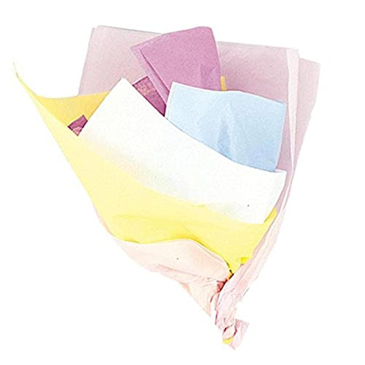 Unique Tissue Sheets-26" x 20" | Disposable | Assorted Pastel Colors | 10 Pcs, Pack of 10