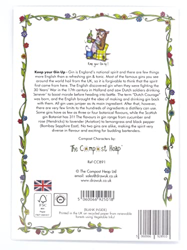 Compost Heap 100% Plastic Free ECO-Friendly Get Well Soon, "Keep your Gin Up" Humour Greeting Card & Envelope by DrawUK