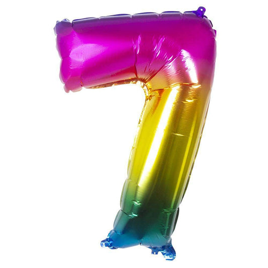 Boland Balloon Number 7, Adult, Rainbow, 86 Cm