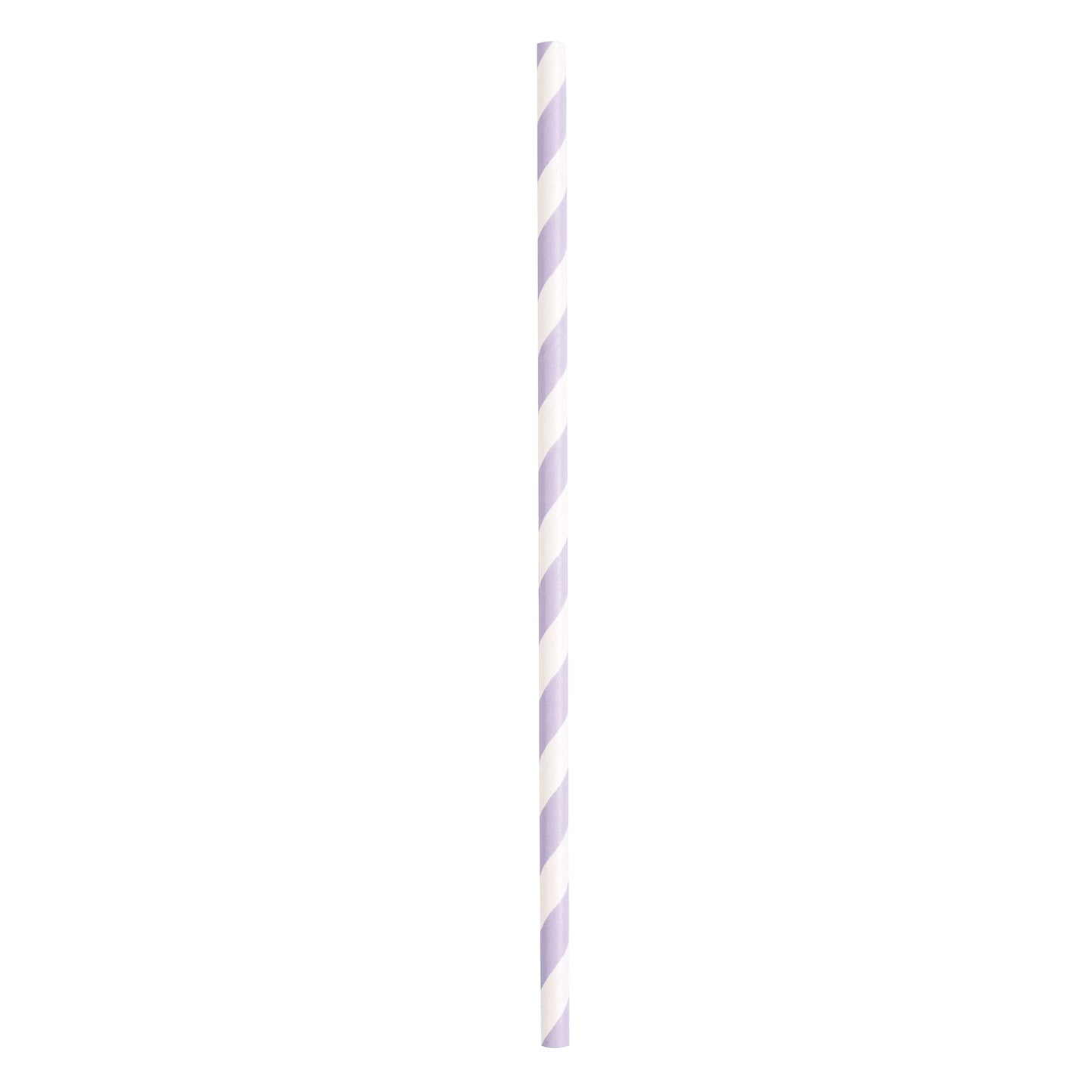 Unique UK Lavender Striped Paper Straws 10 Pcs, Pack of 10