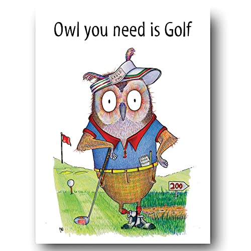 Compost Heap Owl Golf  & Envelope