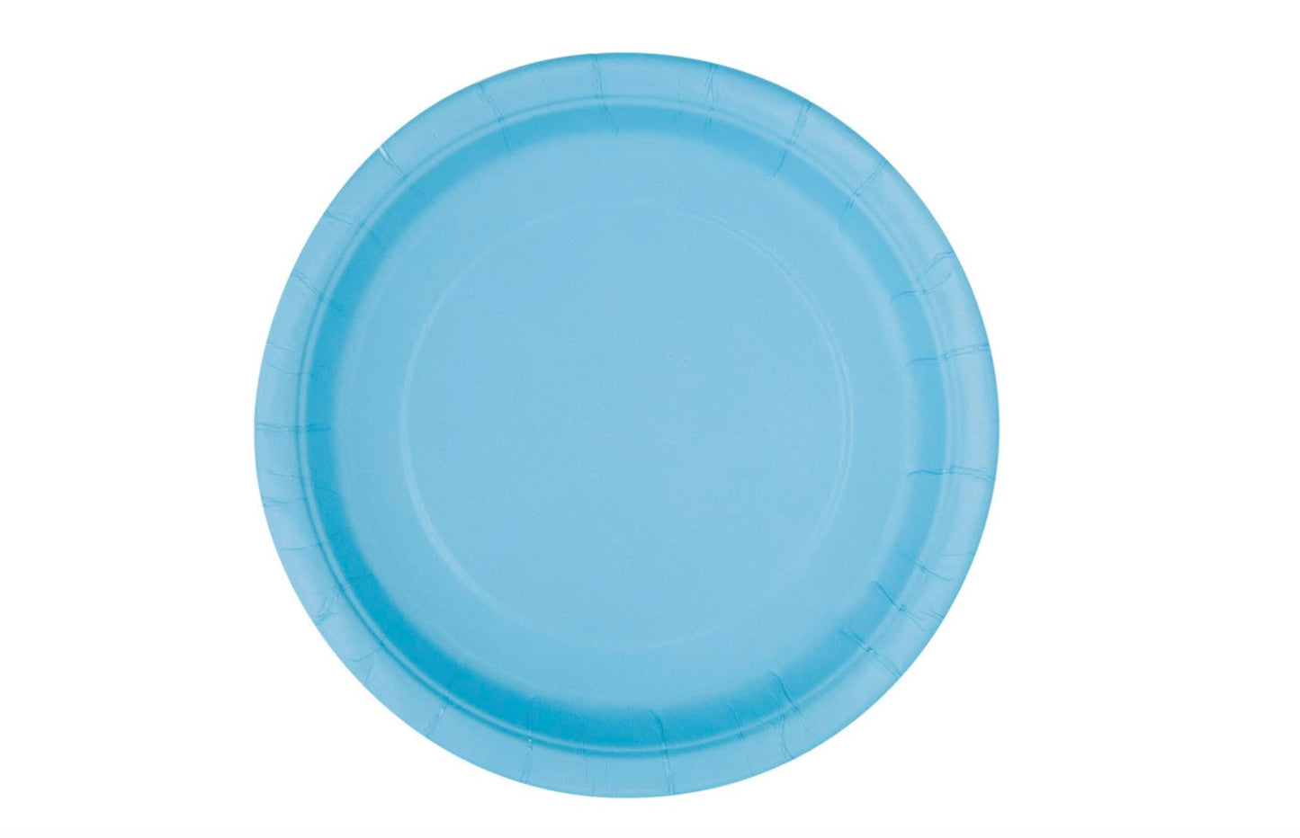 Unique 9" Roud Dinner Plates | Powder Color Theme | 16ct, Baby Blue, 16 Count