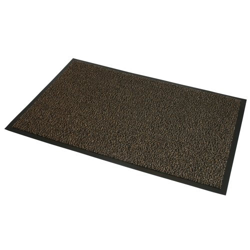 JVL Brown Black Heavy Duty Barrier Door Floor Mat, 80 x 60 cm