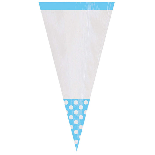 Candy Buffet Cone Polka Dots Bags Caribbean Blue /10