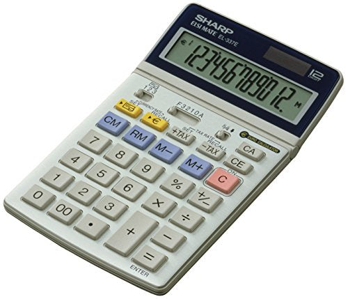 Sharp Semi-Desktop Tax Calculator 12-digit EL-337C