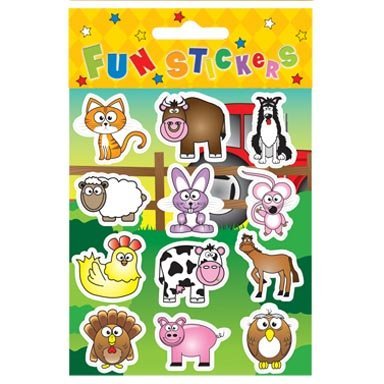 HENBRANDT 10 Sheets of 12 Farm Animal Stickers