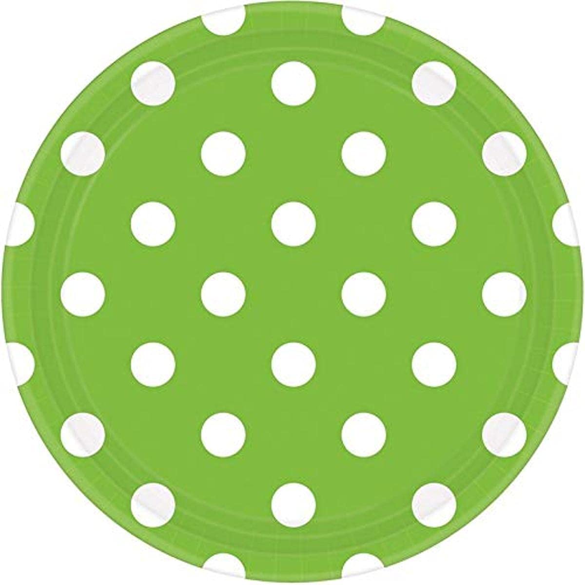 Kiwi Green Dots Paper Plates 23cm /8