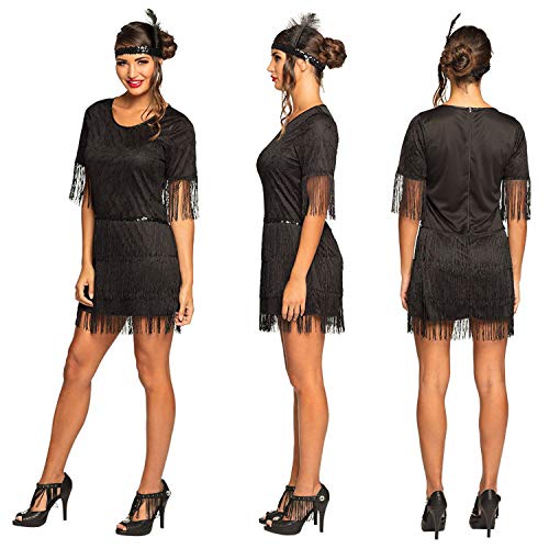 Boland - Darcy Flapper Costume (Dress and Headband), Black,