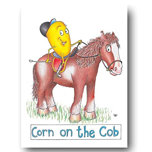 Compost Heap "Corn on the Cob" Humour  & Envelope