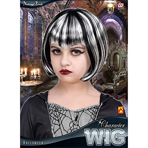 Widmann Black & White Halloween Wig