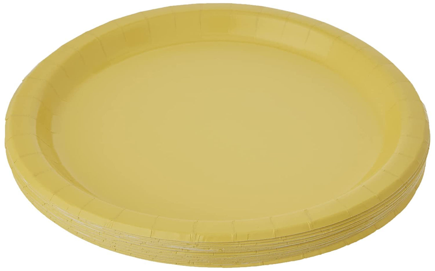 Unique Party 23cm Neon Yellow Party Plates, Pack of 16