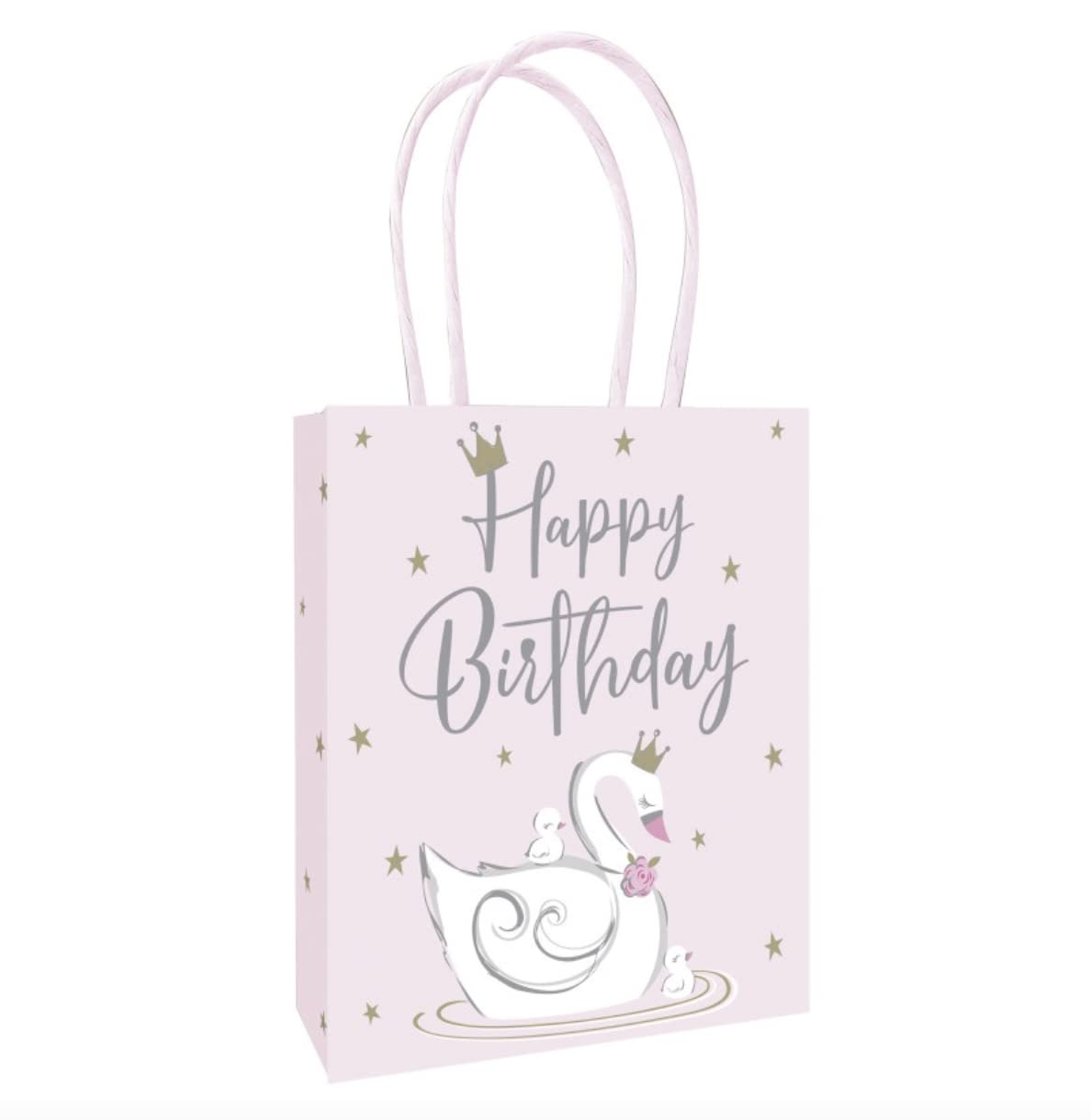 Unique Swan Princess Birthday Gift Bags | Pink | 3 Pcs, Multicolour