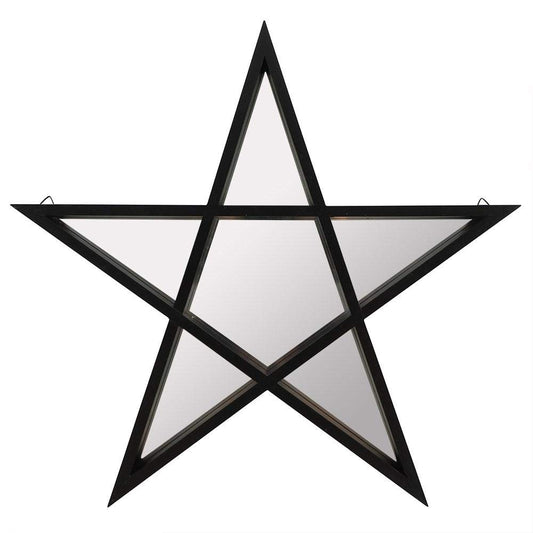 Black Pentagram Shelf with Mirror