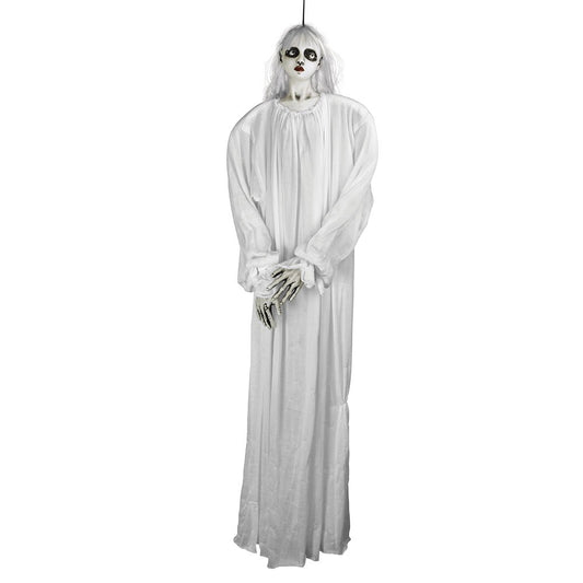 Bristol Novelty HI299 Hanging Female Ghost, White, One Size