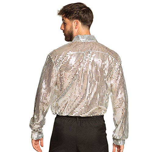 Boland - Shirt Disco Silver Sequins Shirt for Men