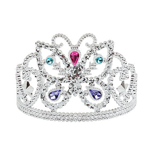 Bristol Novelty Silver Butterfly Tiara, Womens, One Size