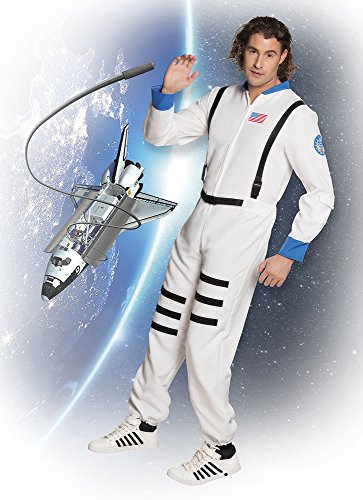 Boland Astronaut Costume in White, Size 50/52-54/56, Astronaut Jumpsuit for Men