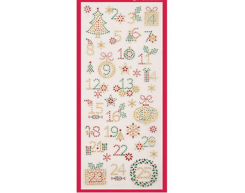 docrafts Create Christmas Glitter Dot Stickers - Numbers