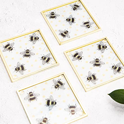 Sass & Belle Glass Bee Coasters