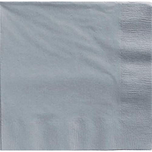 Silver Beverage Napkins 2ply 23cm /20